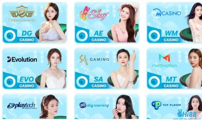 Live casino với các dealer chuyên nghiệp và xinh đẹp